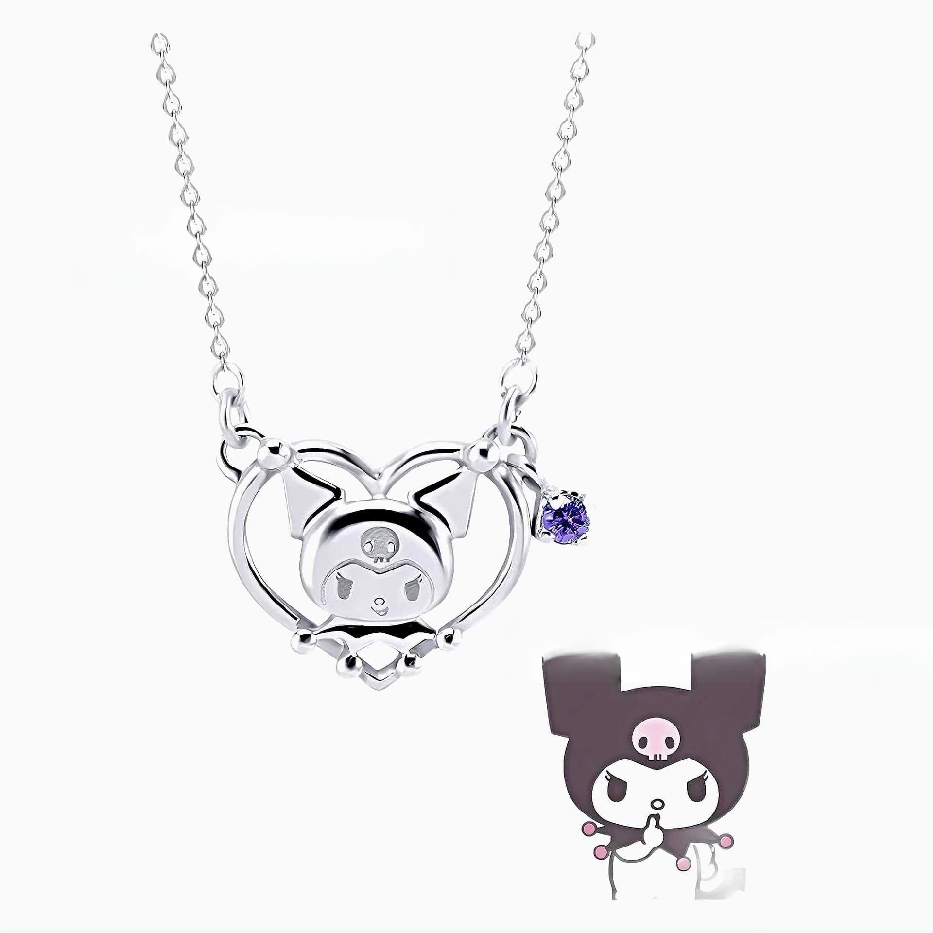 Miniso サンリオ クール ロミ クロミ ネックレス 女性用 ニッチファッション 絶妙なかわいい鎖骨チェーン