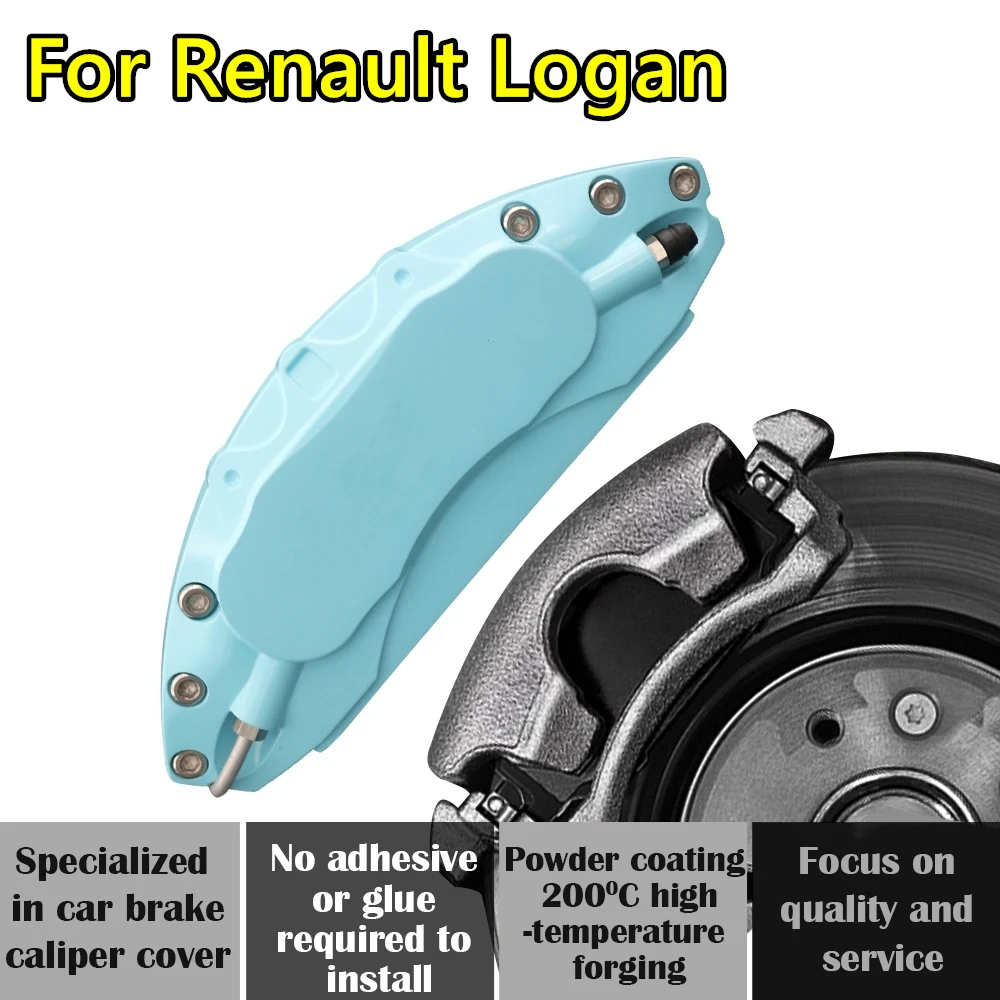 For Renault Logan Car Brake Caliper Cover Aluminum Alloy Metal Exterior Kit