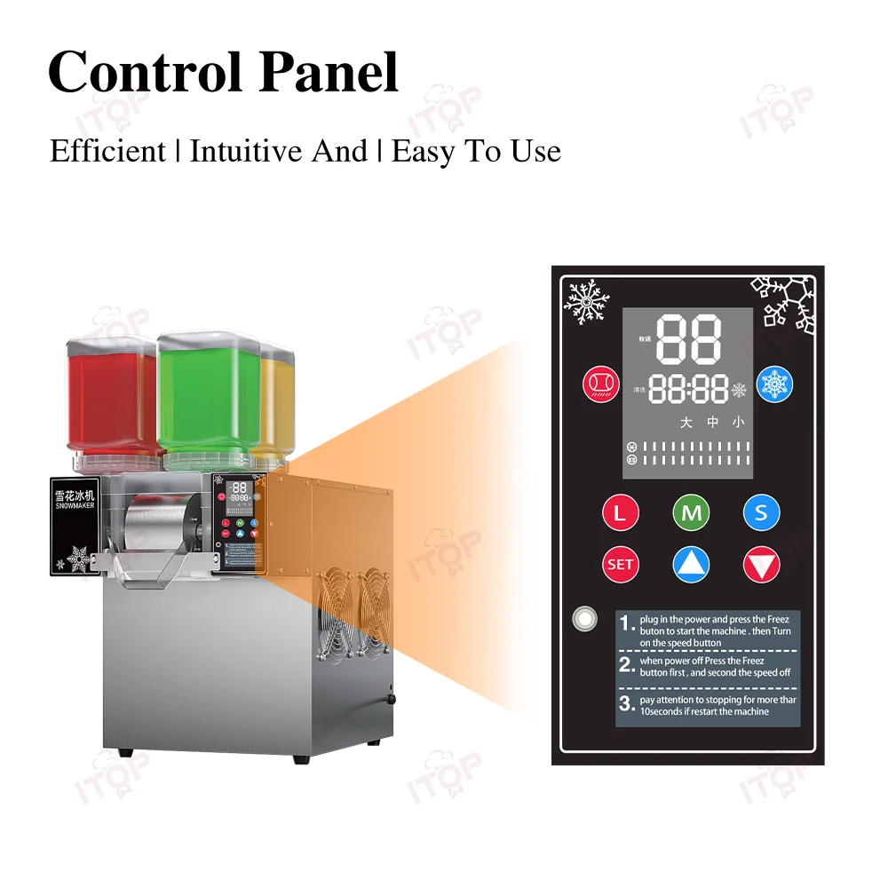 Maker for Snack Bar Ice Cream Shop Commercial Snowflake Ice Shaved Machine Milk Snow Ice Machine Bingsu