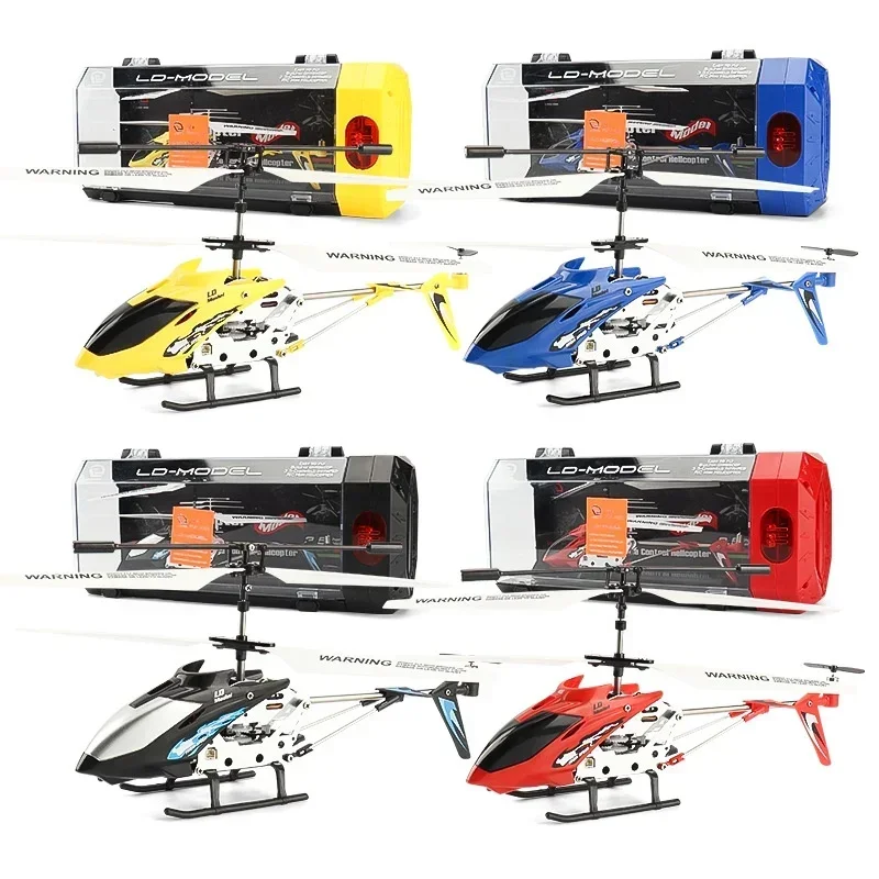 Helicóptero con Control remoto para niños, juguete de aleación de paso 3,5, resistente a caídas, con luces, carga Usb, modelo de avión con Control remoto