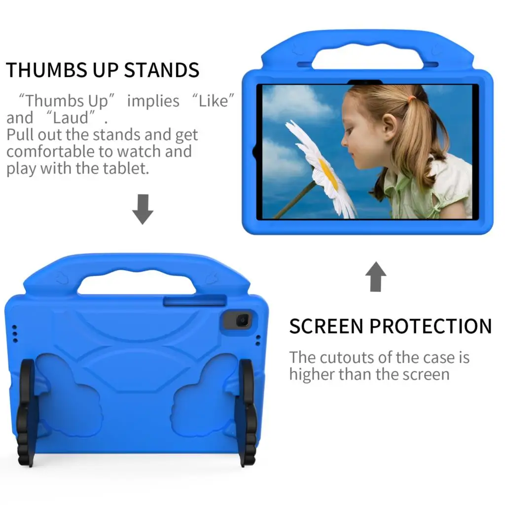 Funda con soporte EVA para niños, cubierta para Lenovo Tab M10 Plus 3rd Gen TB125FU 128FU TB328FU TB328XU M9 TB-310FU X505F M10 HD TB-X306F P11 M8