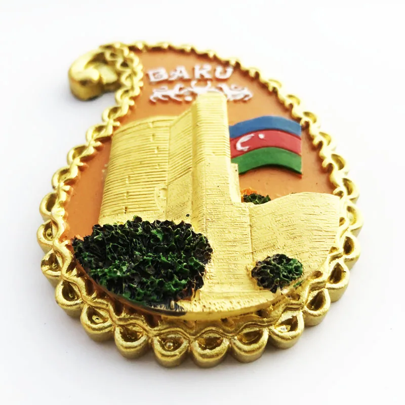 Azerbaijan Travelling Magnets Baku Tourist Souvenirs Fridge Stickers Home Decor Wedding Gifts Magnetic Stickers