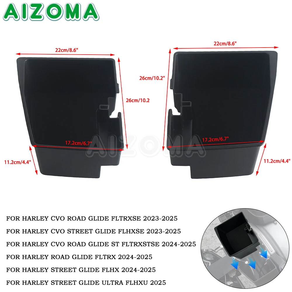 For Harley Touring CVO Road Street Glide FLTRXSE FLHXSE '23-25 Saddlebag Tray Organizer Hard Saddle Bag Organizer Tray Top Shelf
