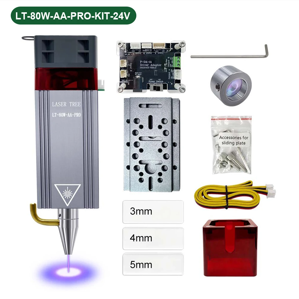 LASER TREE 5W 10W Lasermodul mit Air Assist Lasergravurkopf 450nm Blaulicht-Laserkopf für CNC-Laserschneidwerkzeuge