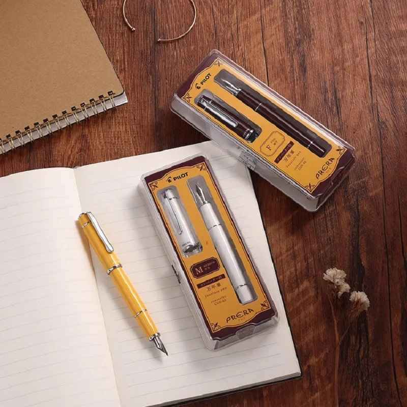 Japan PILOT Limited Edition PRERA Fountain Pen F/M Tip Replaceable Ink Cartridge,Smooth Writing Signature Pen Premium Stationery