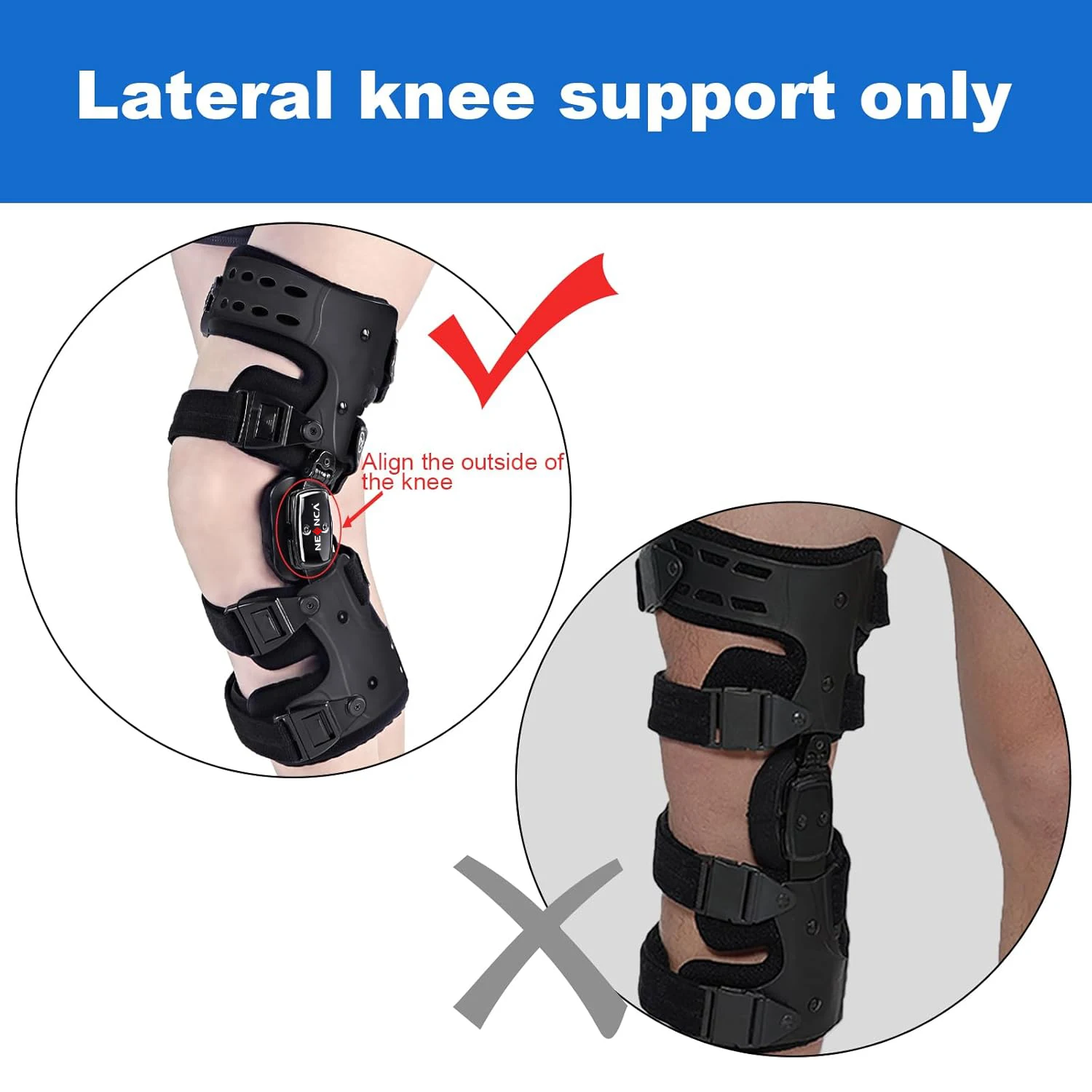 NEENCA OA Unloader Knee Brace Pain Relief & Knee Support for ACL & Meniscus Injury Joint and Patella Stability for Men and Women