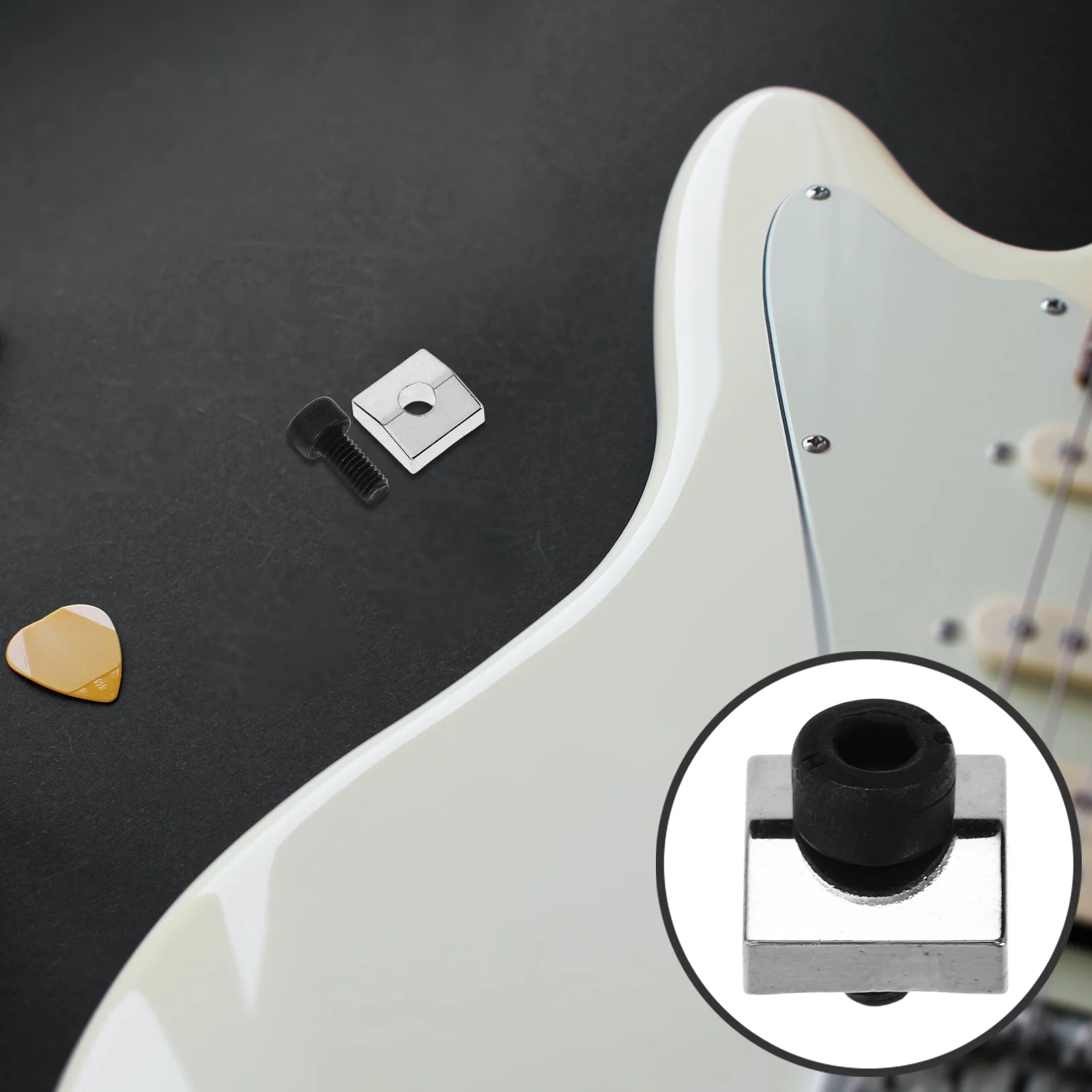 

1Set Guitar String Retainer Zinc Alloy Stable Press String Retainer for Electric Guitar Durable Music Instrument Accessory