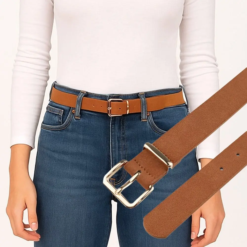 

Fashion Pin buckle Suede Leather Belt Casual Retro Business Waist Belt Luxury Design Waistband For Women