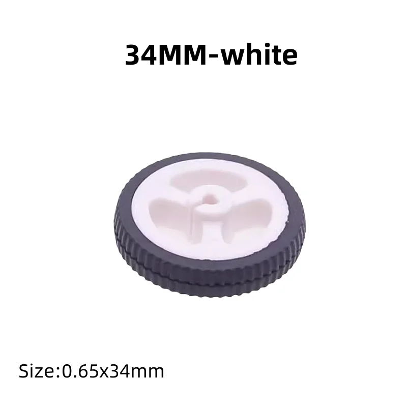 N20 Motor D-word Hole Rubber Wheels Mini Q Car Smart Tire 34mm/43mm Tracking Car Robot