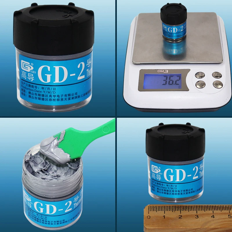 GD900 GD-2 Thermal Conductive Grease Paste For Computer Heatsink CPU GPU Processors Coolers Plaster Water Cooling 1/3/7/15/30g