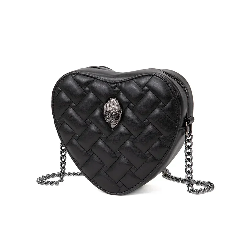 2024 KURT Geiger London bolsos cruzados de arcoíris en forma de corazón para mujer bolso de mano de PU colorido bolso de hombro de viaje diseño de moda