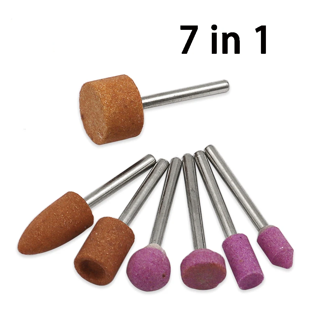 

7 шт./компл. абразивный камень для вращающихся инструментов Dremel, шлифовальный камень, головка колеса, инструменты Dremel, аксессуары