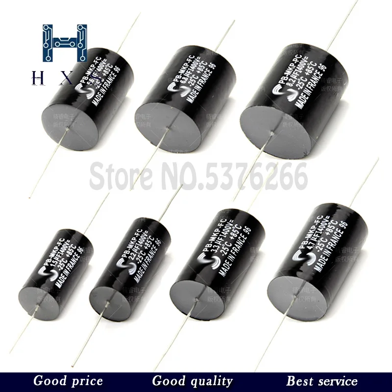 2PCS MKP Capacitor Audiophiler Kondensotor HIFI Fever Electrodeless Audio Metal Film 400V 630V 1.5UF 1.8UF 2.2UF 3.3UF 4.7UF