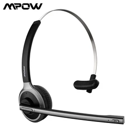 Mpow M5 Upgraded Bluetooth 5.0 Headset Wireless Headphone with 18H Talking Time & Noise Cancelling Mic for Call Center PC Phone