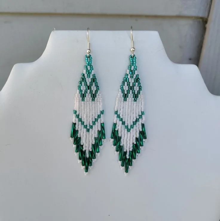 

Серьги из рисовых бусин, кисточки, геометрия, богемные радужные цветы, ручное плетение, креативный узор, женские модные серьги из сплава, расшитые бисером