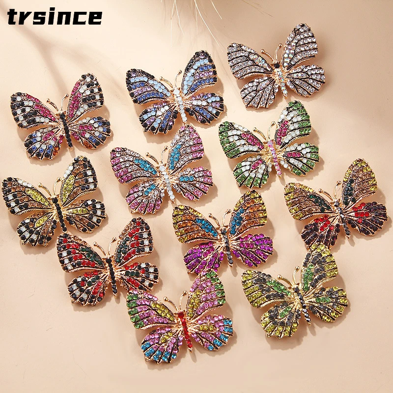 

trsince Fashion Popular Cute Colorful Butterfly Animal Brooch Pin Women's Wedding Party Jewelry Accessories