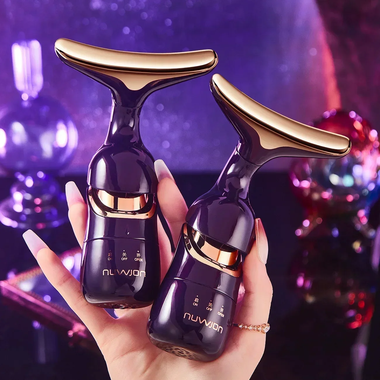 Massageador facial 3 em 1, levantamento e endurecimento do pescoço, rosto emagrecedor e rejuvenescimento da pele, massageador facial para uso doméstico, ferramenta de beleza.