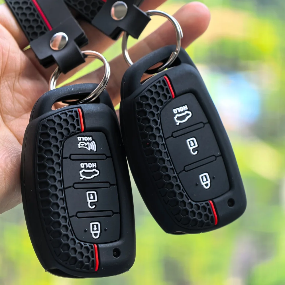 LLavero de silicona para Hyundai Ix35 Grand I10 Elantra 2017 Tucson Sonata Ix25 I20 Creta Santa Fe GLS Reina protección de llave