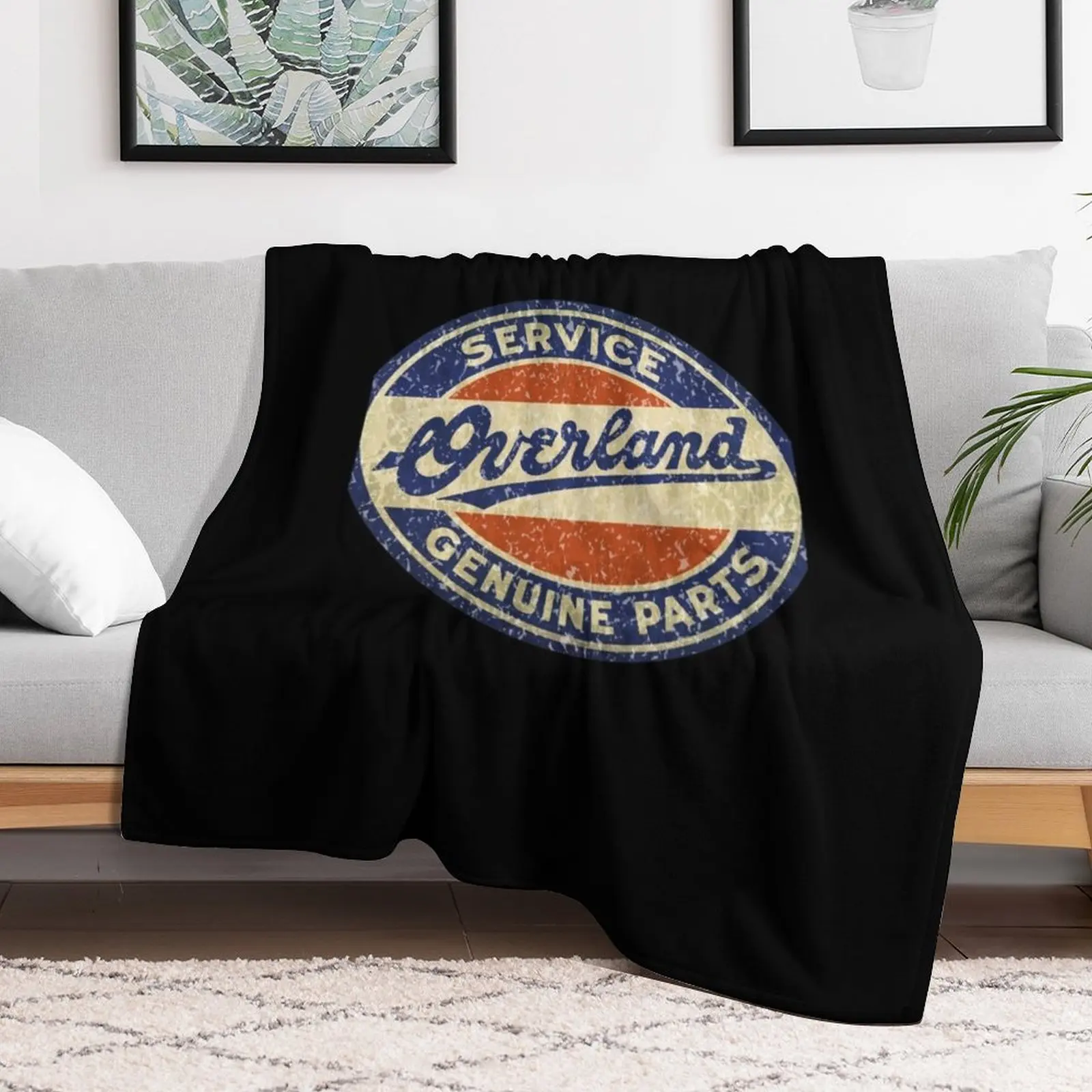 Willys Overland Service sign Throw Blanket