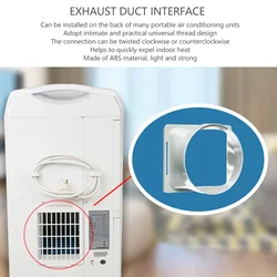 Air Conditioner Exhaust Hose Coupler  To Round Universal Thread Design Exhaust Duct Hose Connector ABS Portable for Home