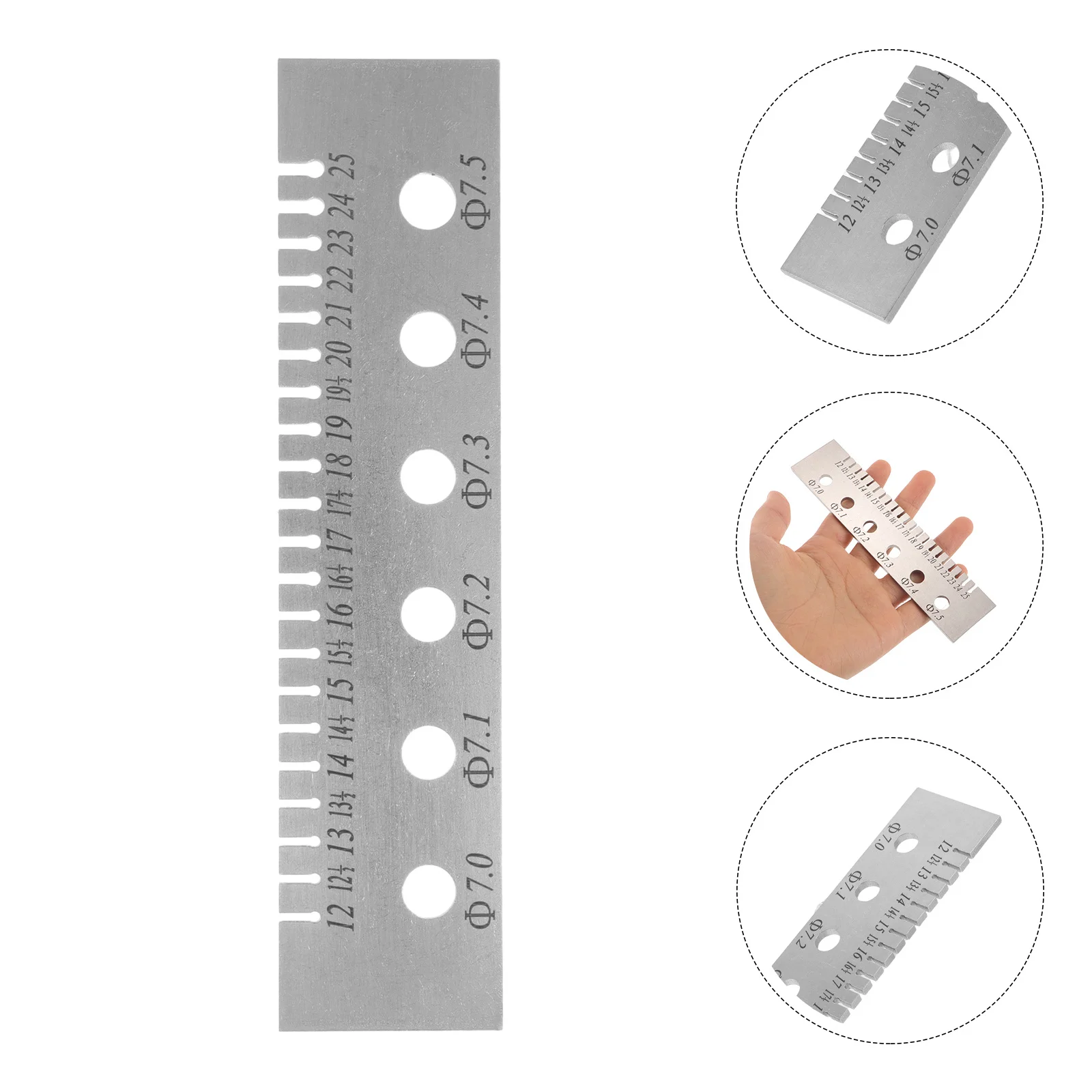 

Piano String Gauge Metal Mini Measuring Ruler For String Diameter Tension Measurement Replacement Repair Upright Grand
