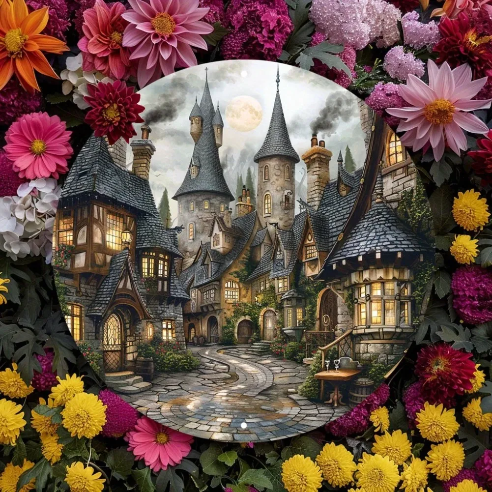 Enchanted Wizarding World Round Metal Sign - Ideal Decor for Man Caves, Offices, and Special Celebrations