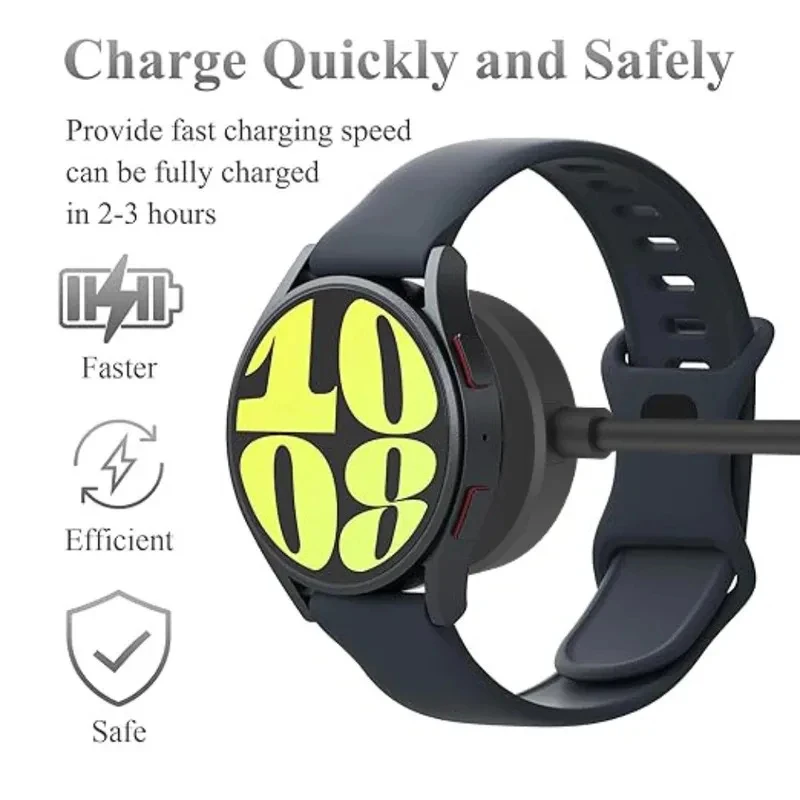 

Зарядное устройство USB-TC для Samsung Galaxy Watch 7/6/6 Classic/5/5 Pro/4/4 Classic/3, быстрый зарядный кабель для смарт-часов, сменное зарядное устройство