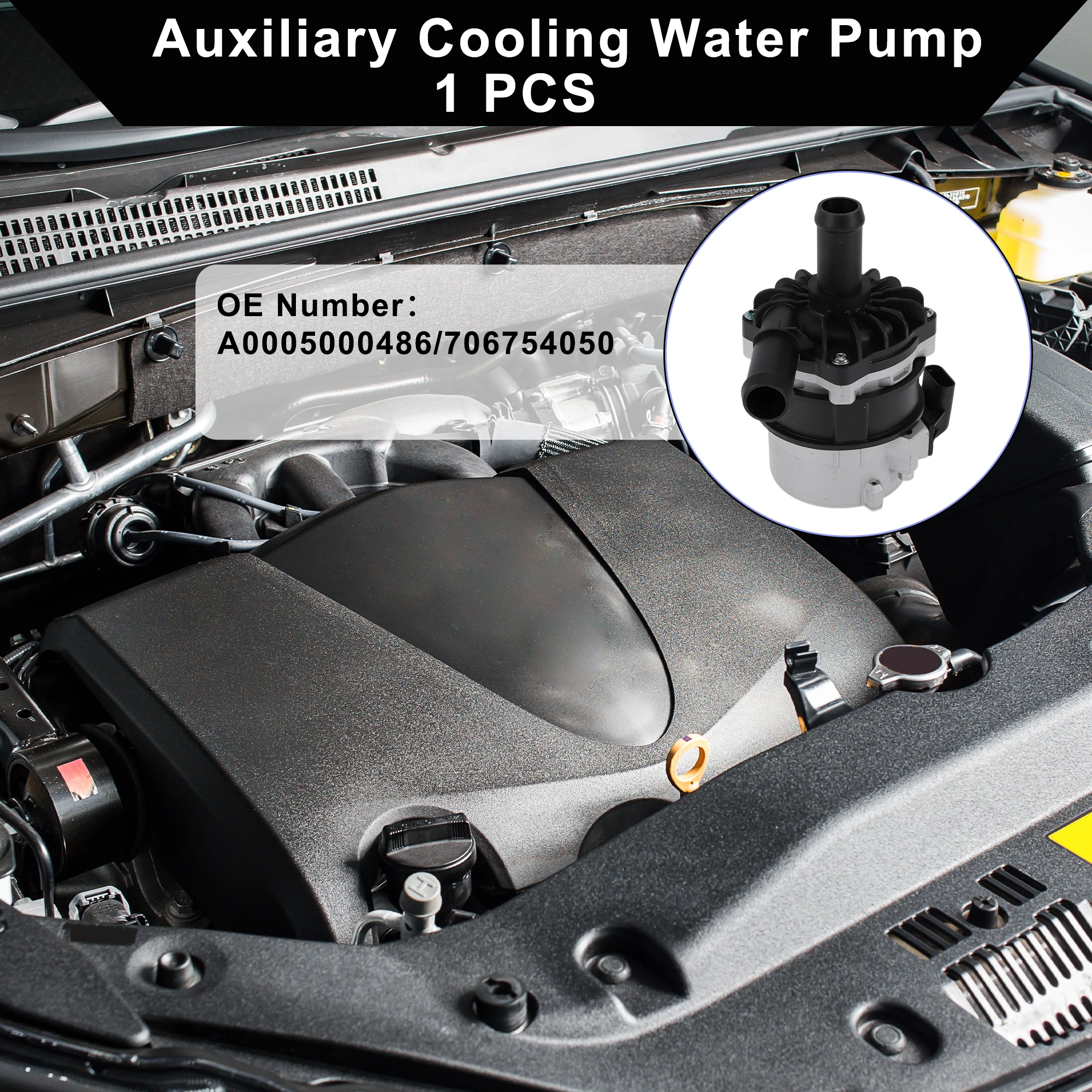 UXCELL Zusatzkühlwasserpumpe für Mercedes-Benz W218 CLS63 Nr. A0005000486/706754050 Auto-Zusatzkühlmittelpumpe