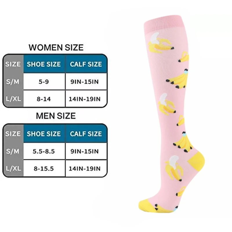 Compression Socks Women Men  Edema Diabetes Varicose Veins Fit For Edema, Diabetes, Varicose Veins, Marathon Socks 20-30mmHg