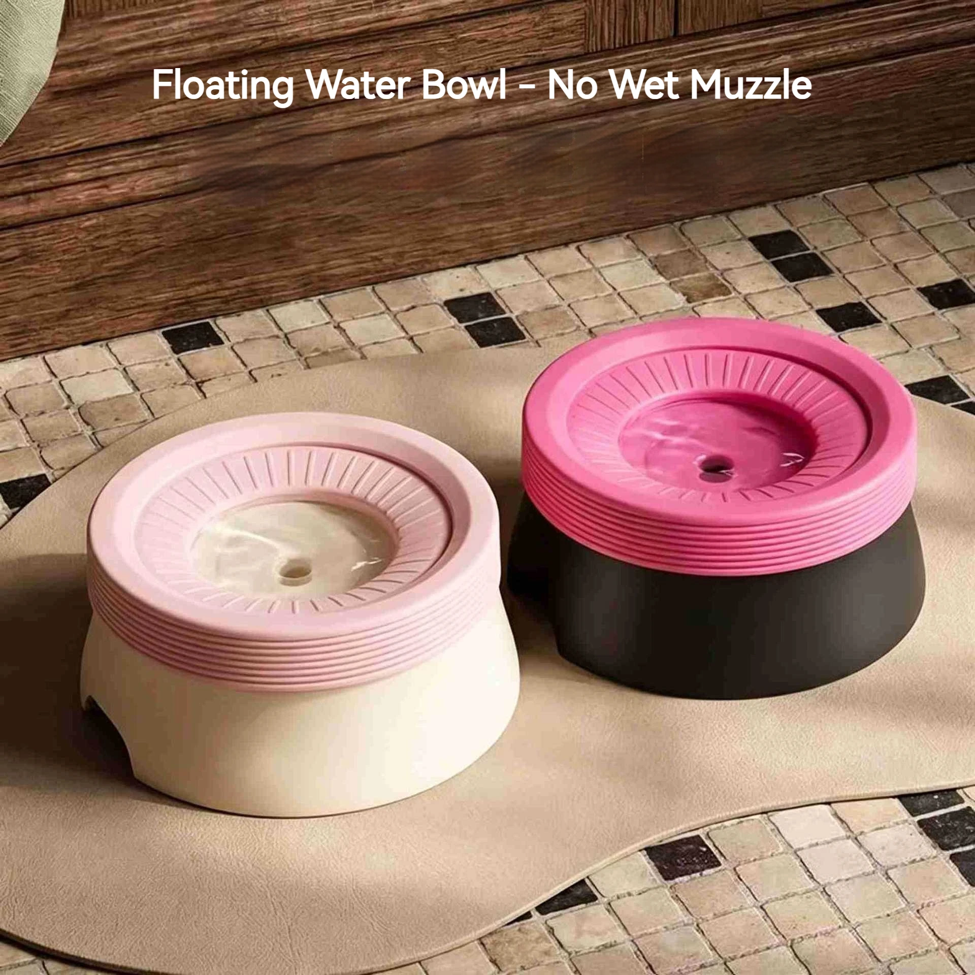 Floating Dog Water Bowl No Wet‑Mouth Dopamine Colors Pet Drinking Dispenser Floating Water Basin Water Feeder for Dogs & Cats