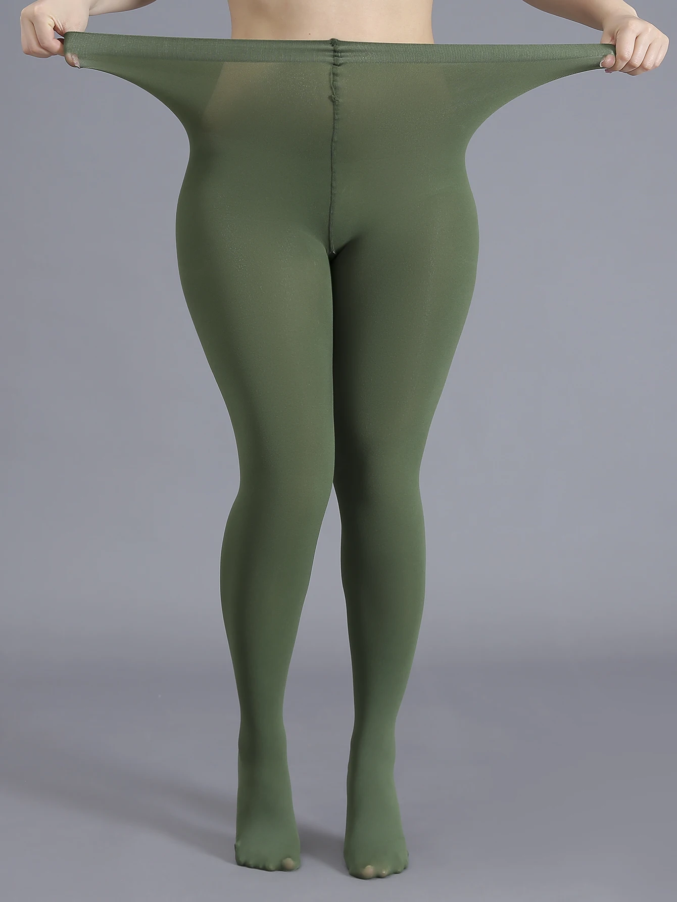 Ein Paar Damen-Plus-Size-Strumpfhosen im enganliegenden Modestil – Detail 3