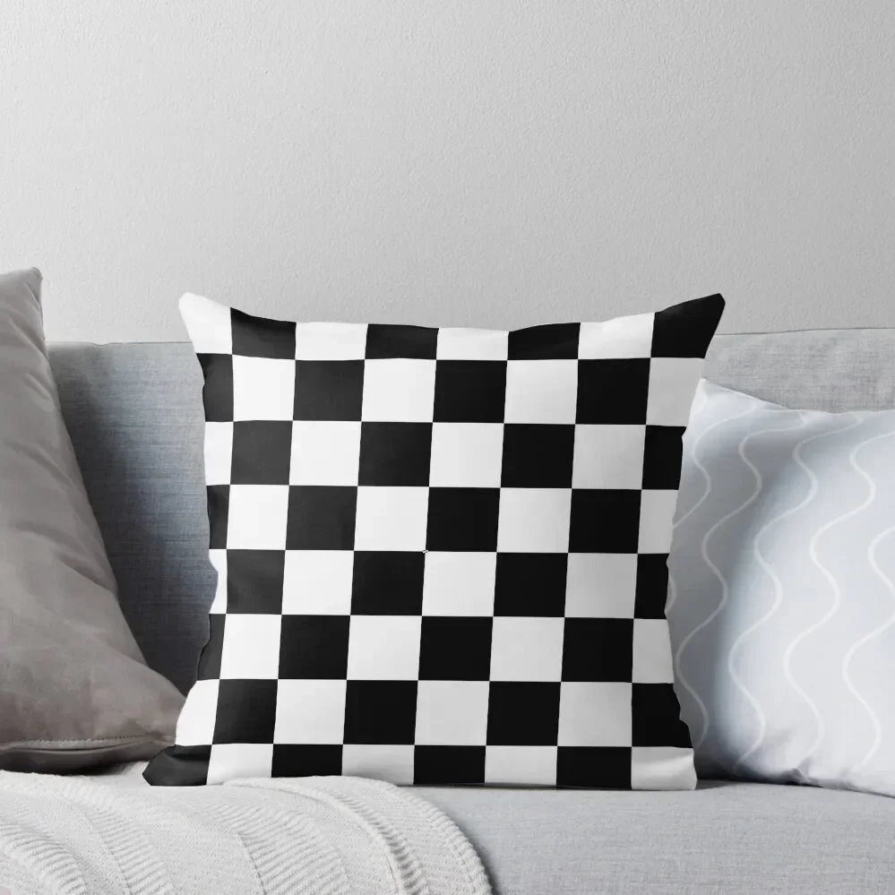 Checkered Flag Racing Chess Chessboard Checkers Checkerboard Throw Pillow Cushion Cover Set Cushion Cover Luxury pillow