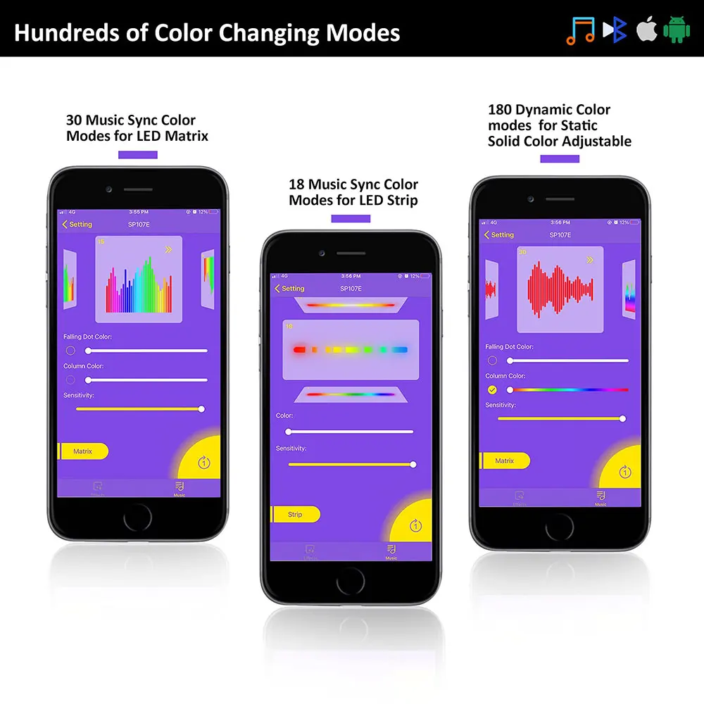 1 pz-5 pz SP107E musica Bluetooth LED Pixel Phone APP Controller per WS2812B WS2812 SK6812 RGBW APA102 WS2811 LED Strip DC5V-24V