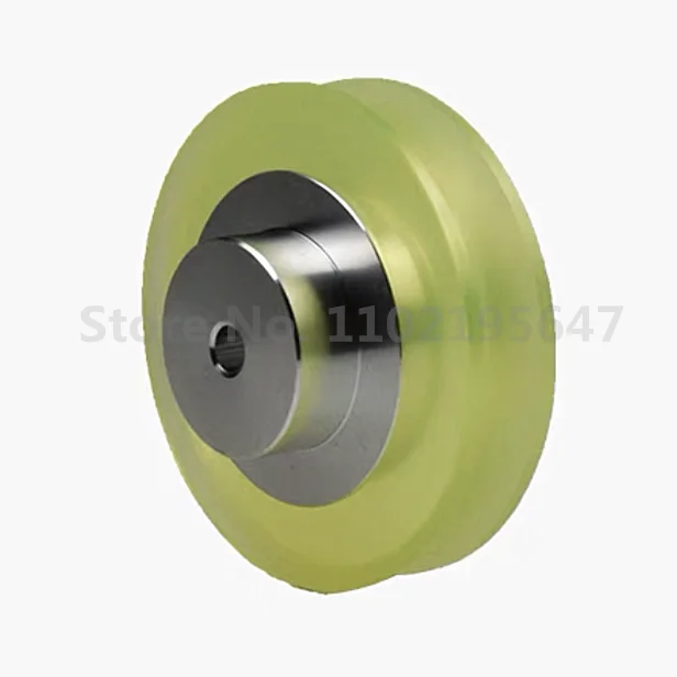 Rotary Encoder Meter Wheel Aluminum Alloy And PU Rubber Wheel U V H Type 6mm Hole Perimeter 200mm