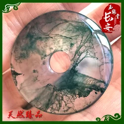 25-28mm Donut Shape Moss Agate Beads Natural Stone Diy Loose Beads For Jewelry Making 1 Piece Wholesale !