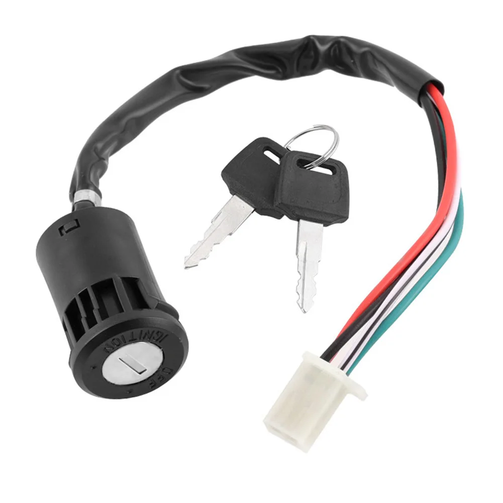 Ignition Switch Quad 4 Pin 4 Wire Ignition Starter Switch For Motorcycle Parts ABS Good Materials Car Replacements Easy Use