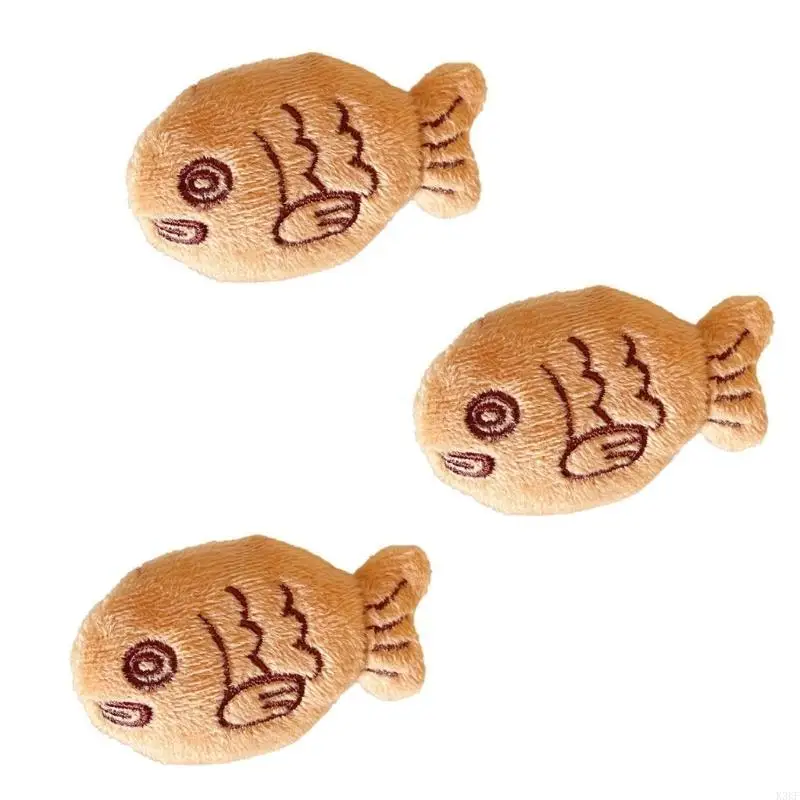K3KF Fun Brosche Revers Pin Taiyaki Cartoon Fisch für Kleidungsjacken Hüte Taschen Neuheiten Broschen Kleidungszubehör