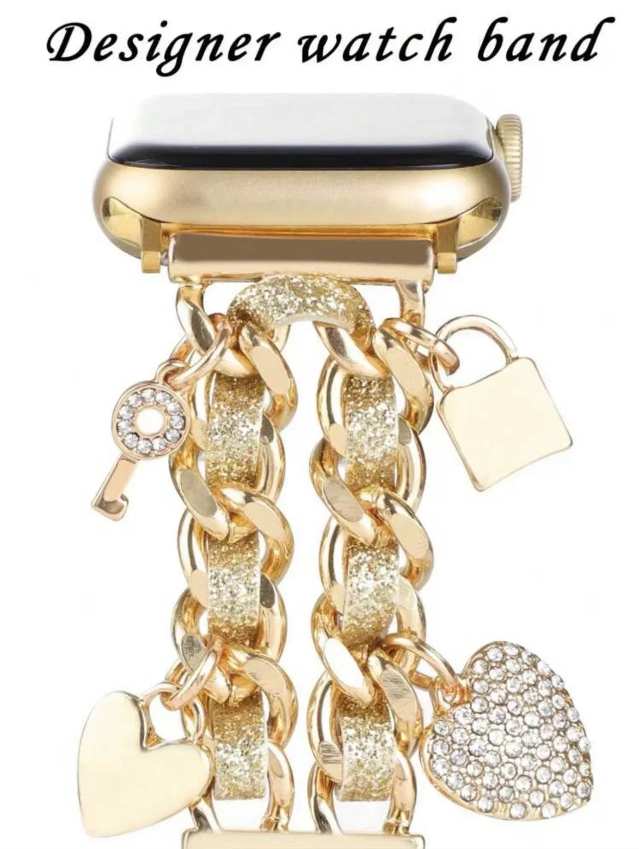 Красивый металлический кожаный браслет Bilng для Apple Watch серии S10/8/7/6/3/4/5/9 40 мм 41 мм 38 мм 42 мм 44 мм 45 мм 46 мм ремешок