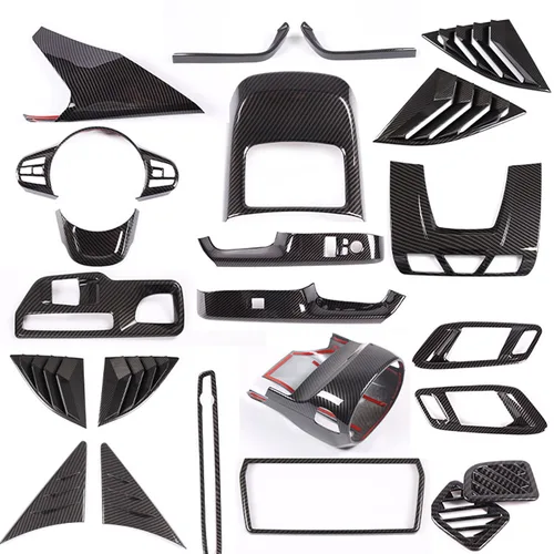 Panel de Control de consola central, pegatina de elevación de vidrio para ventana de volante, fibra de carbono ABS para Toyota GR Supra A90 2019-2023