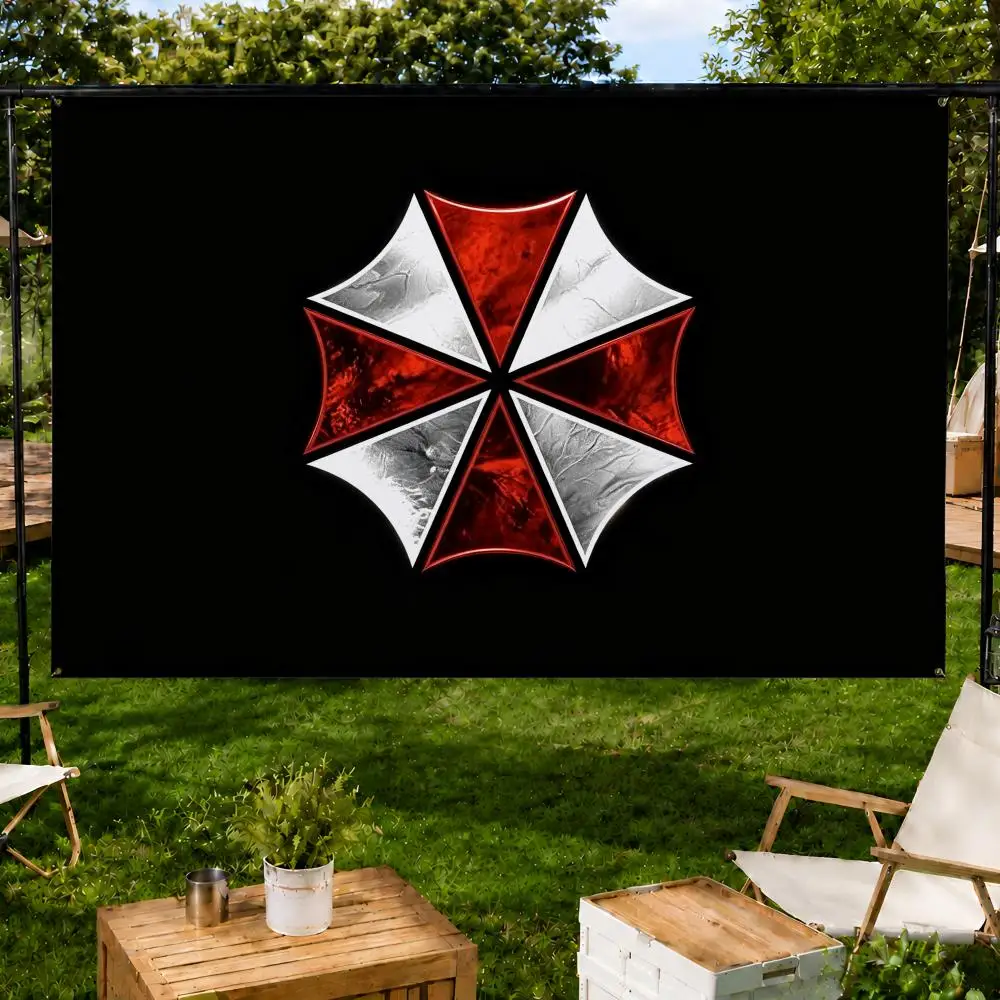 Survival Horror Game Resident Evil Flags Fan support, home, dormitory, wall decoration, outdoor camping, party banners, gifts