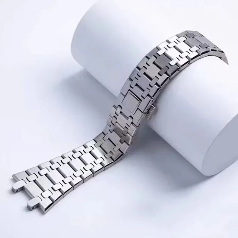 Watch Bands For AP 15400 15703 AP ROYAL OAK Audemars Piguet Royal Oak Solid Stainless Steel Watch Strap 28mm 26mm Men Bracelet