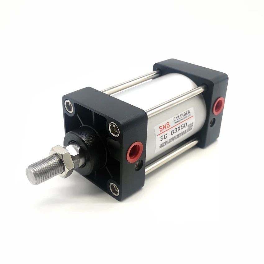 

SNS brand SC63X50 Pneumatic Air Cylinder SC63x50-LB Bore 63mm Stroke 50mm SCstandard Cylinder With LB Foot Bracket