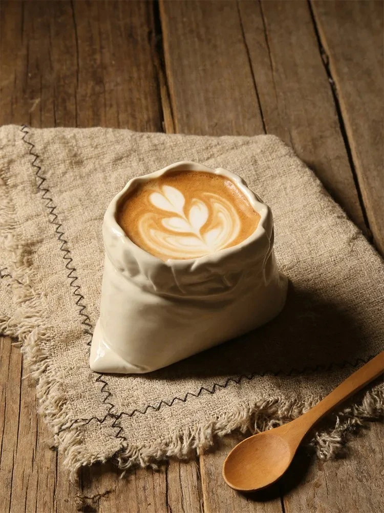 Creative Large Capacity Coffee Mug Office Water Drinking Cup Design Trendy Autumn Themed Ceramic Handmade Microwave Safe