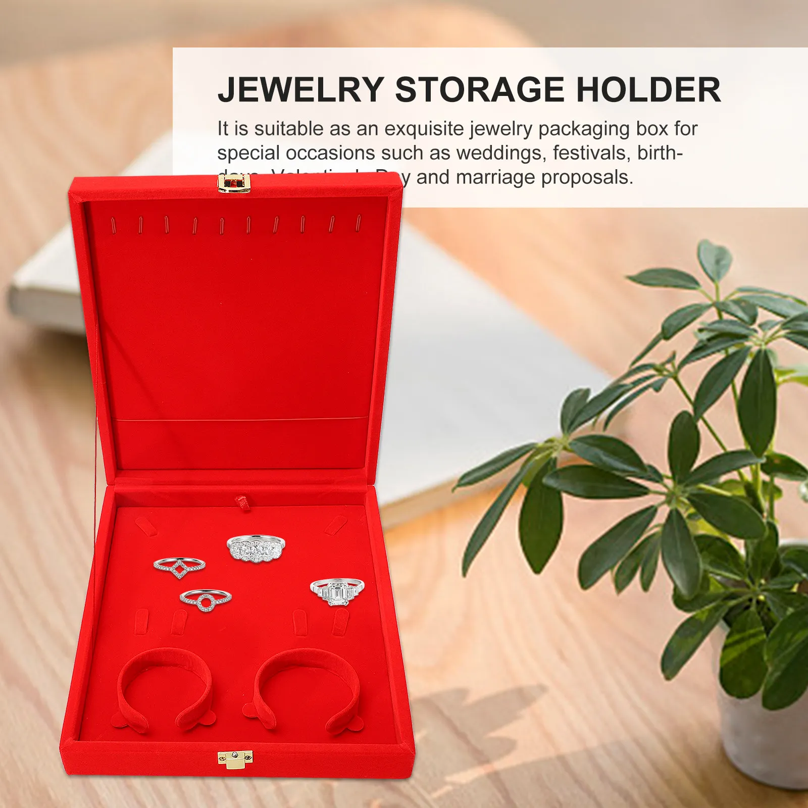 

1 шт. Деревянная шкатулка для украшений в китайском стиле, изысканный футляр для хранения браслетов, колец и ожерелий, портативный декоративный органайзер