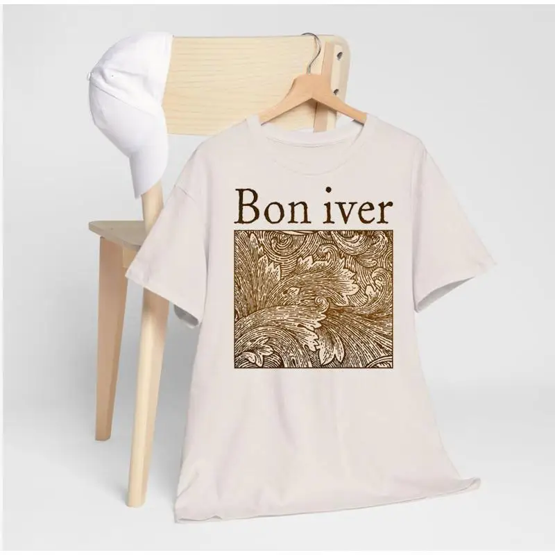 Nueva camiseta Bon Iver Band Ice Grey talla S a 5XL para fanáticos NI214