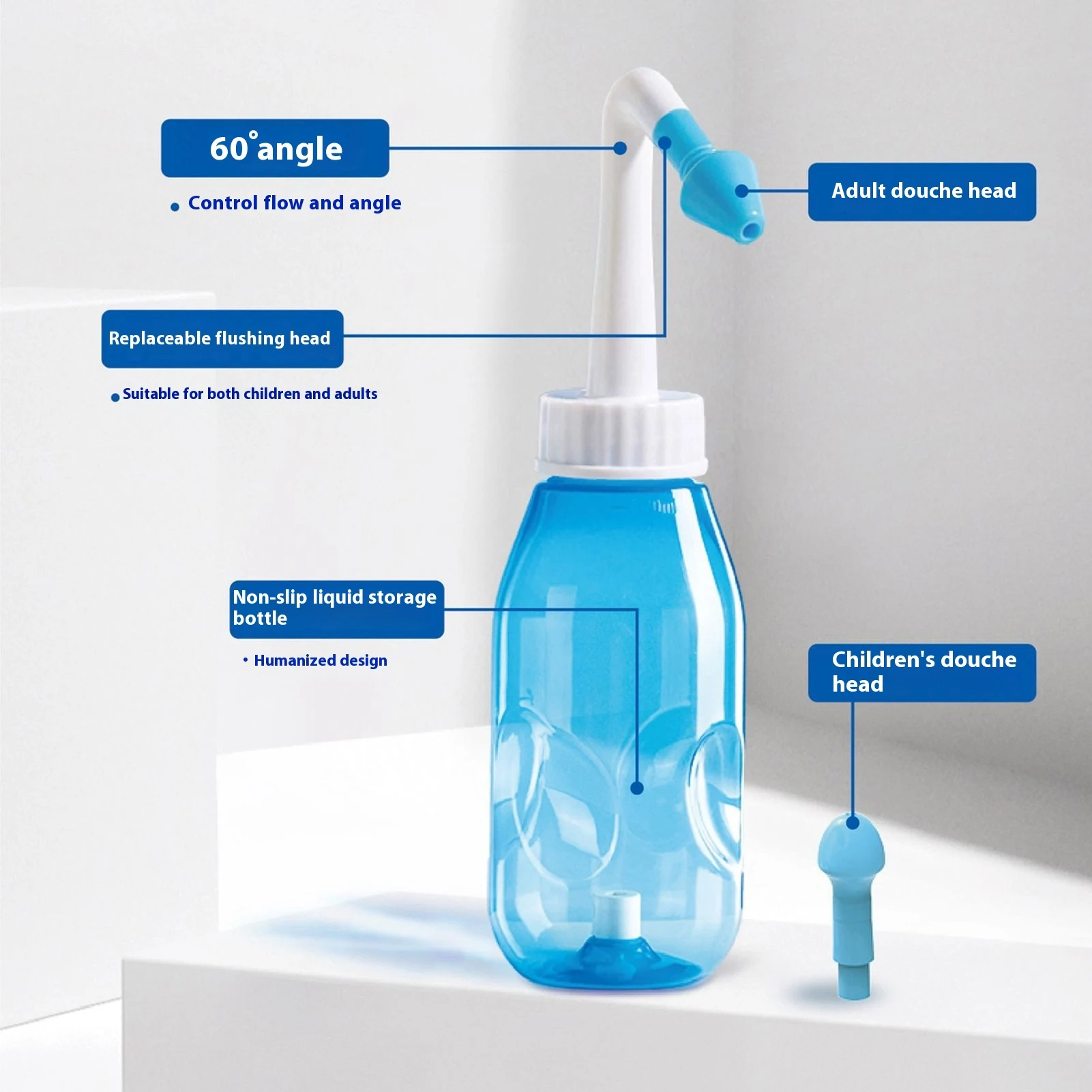 زجاجة ري الأنف Waterpulse للبالغين والأطفال، نظام غسيل الأنف المحمول للاستخدام المنزلي