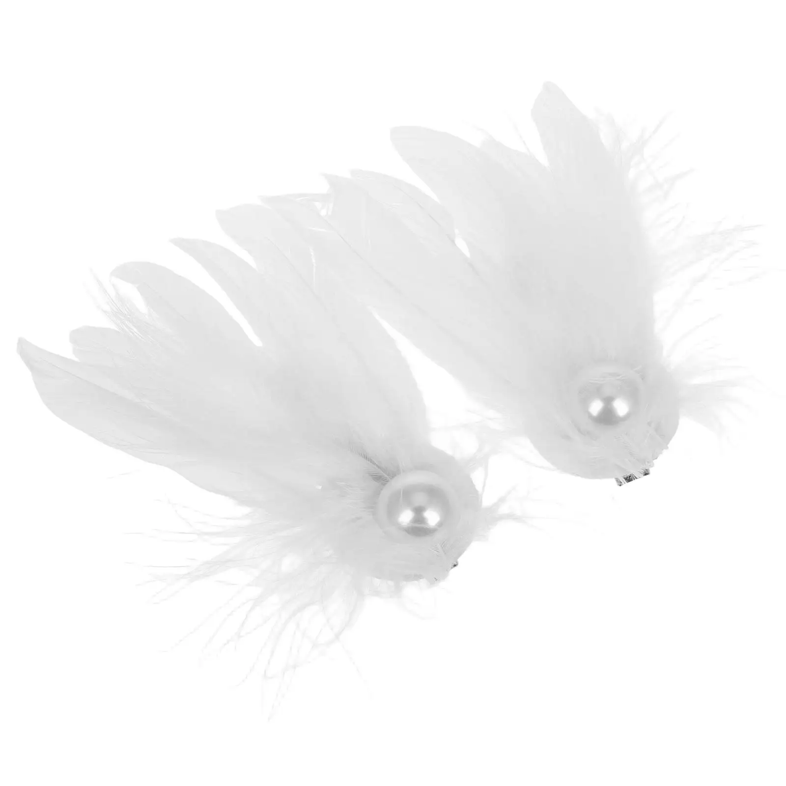 

Pearl Hair Clip Ancient Design Sweet Decoration Durable Materials Swan Wing White Clips Headpiece Ballet Accessories