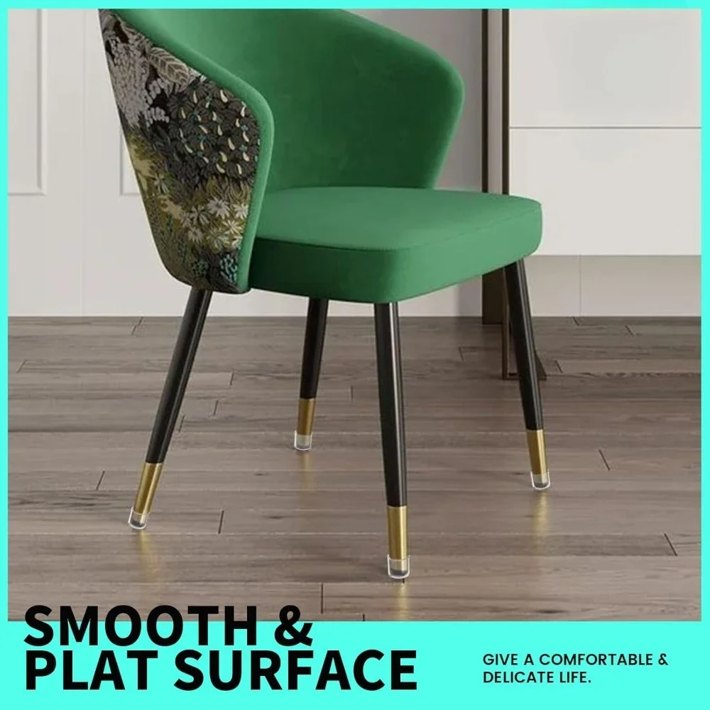 Capas transparentes para pés de cadeira de mesa com 8/16 unidades, capa protetora silenciosa, resistente ao desgaste, antiderrapante e anti-molde para proteger o chão