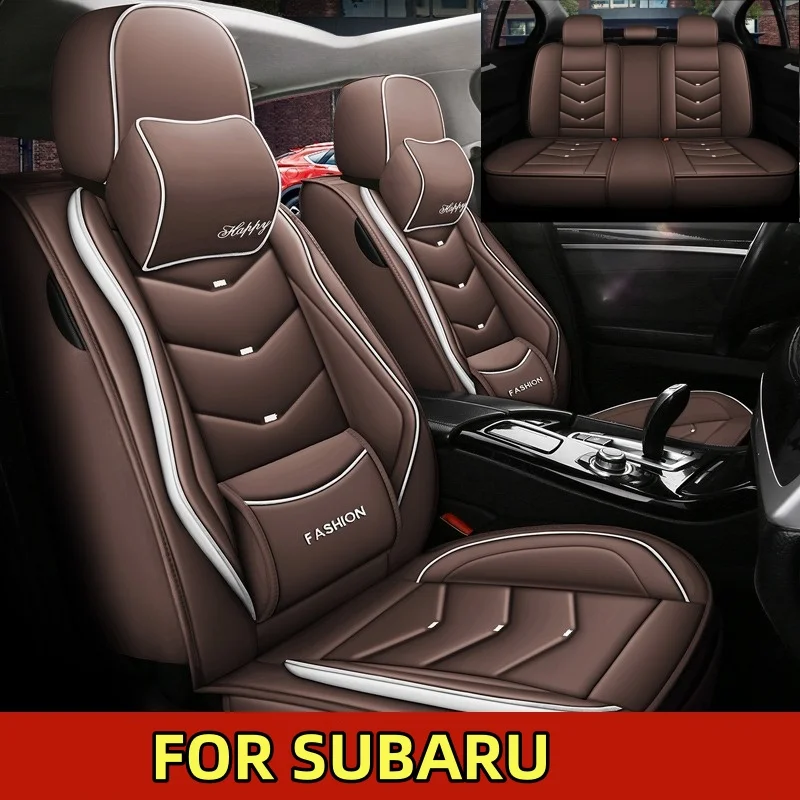 

FOR SUBARU Outback Car seat cover waterproof artificial leather wear-resistant full set of 5-seat front and rear seat cover