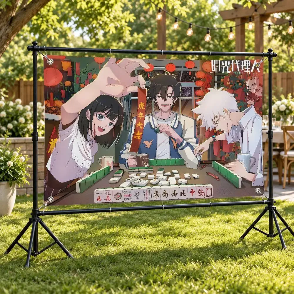Hot Bl Anime L-link Click Aesthetic Wall Tapestry Flag Printed Wall Hanging Living Room Party Outdoor Decor